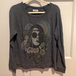Lauren Moshi Good Vibes Long Sleeve Size S